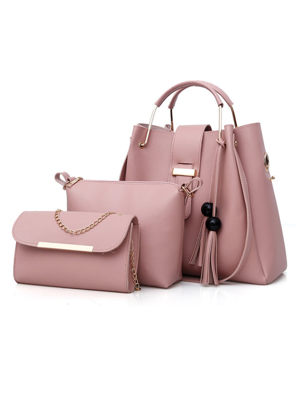 Handbag Fashion One Shoulder Bucket Ladies Luggage Bag Three-Piece Set Tatieonline