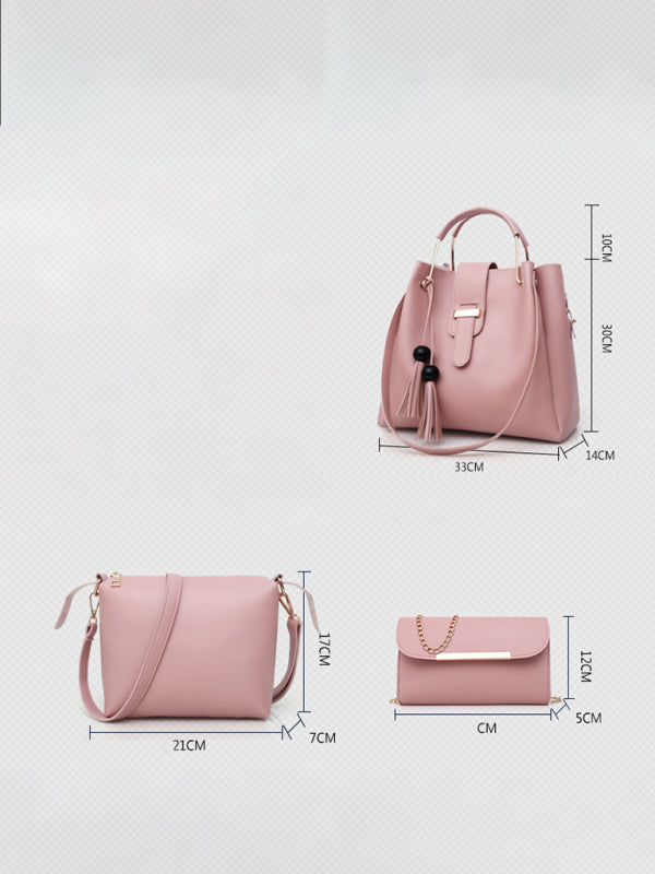 Handbag Fashion One Shoulder Bucket Ladies Luggage Bag Three-Piece Set Tatieonline