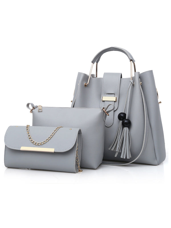 Handbag Fashion One Shoulder Bucket Ladies Luggage Bag Three-Piece Set Tatieonline