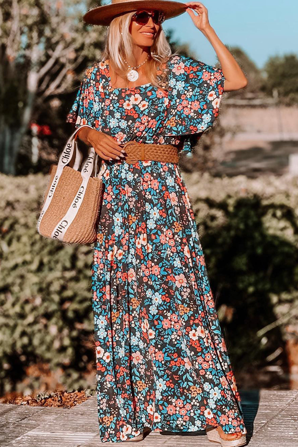 robe boheme bleu