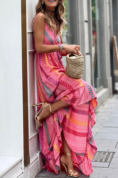 Robe longue rose - Tatieonline