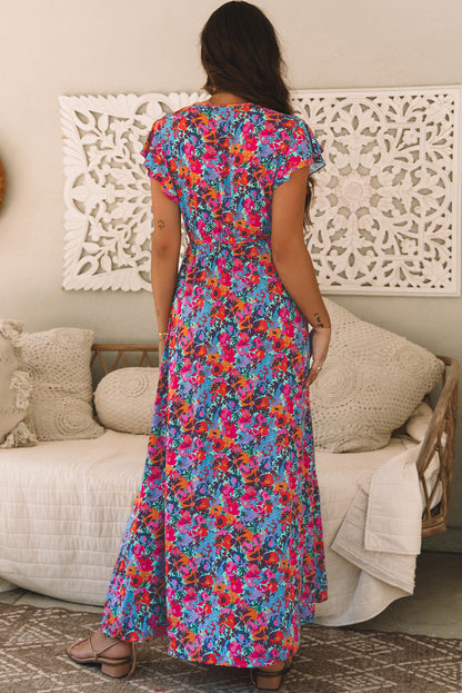 Robe bleu floral