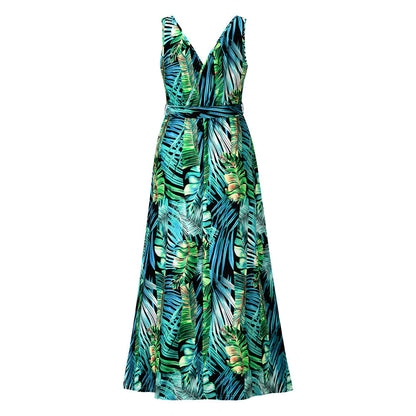 Robe longue col V - Tatieonline