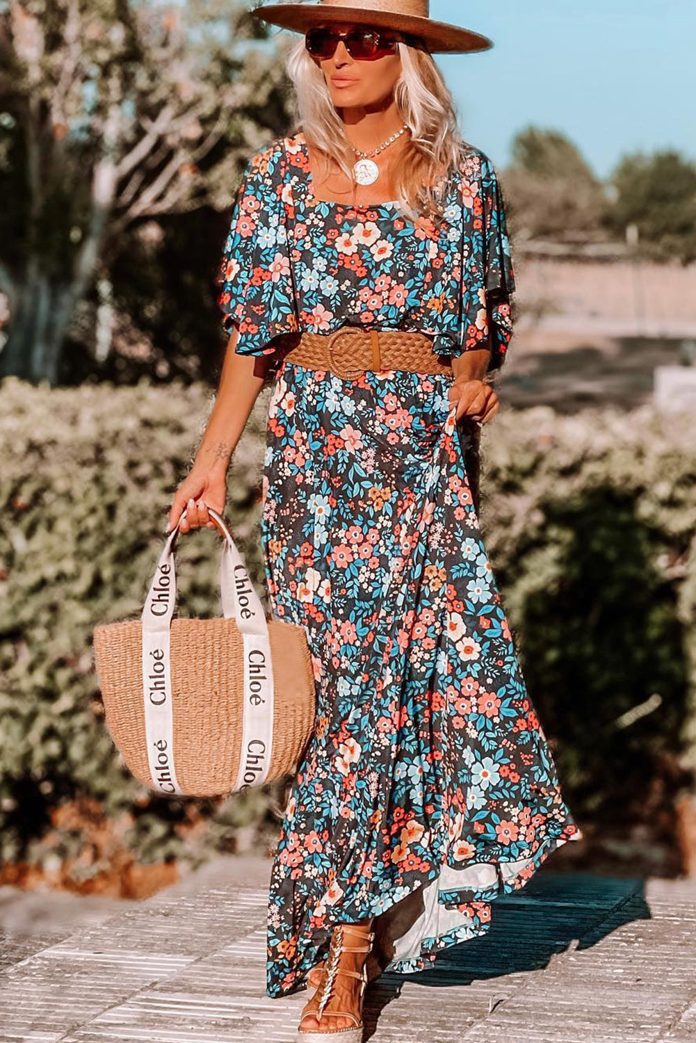 robe boheme bleu