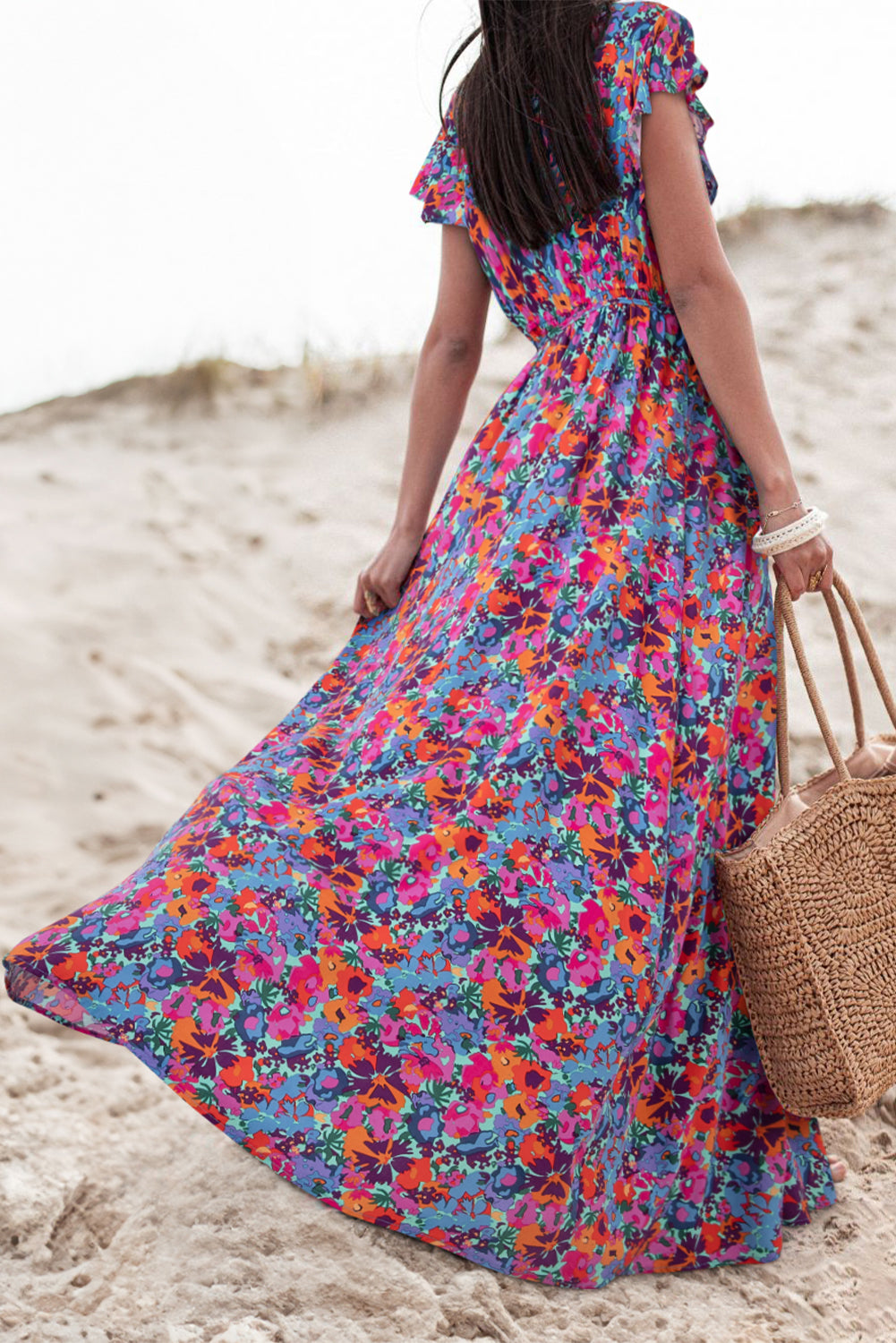 Robe bleu floral