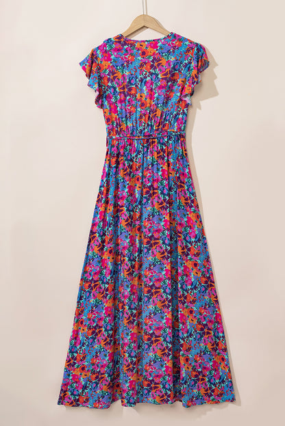 Robe bleu floral