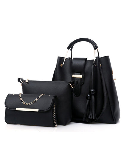 Handbag Fashion One Shoulder Bucket Ladies Luggage Bag Three-Piece Set Tatieonline