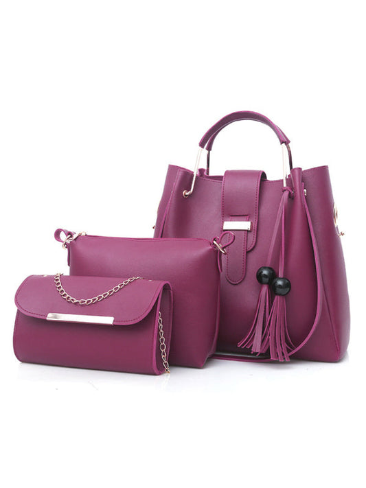 Handbag Fashion One Shoulder Bucket Ladies Luggage Bag Three-Piece Set Tatieonline