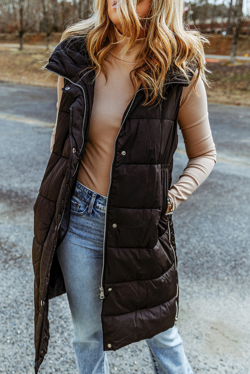 Long manteau sans manches - Tatieonline