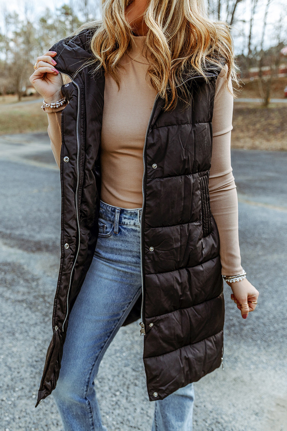 Long manteau sans manches - Tatieonline