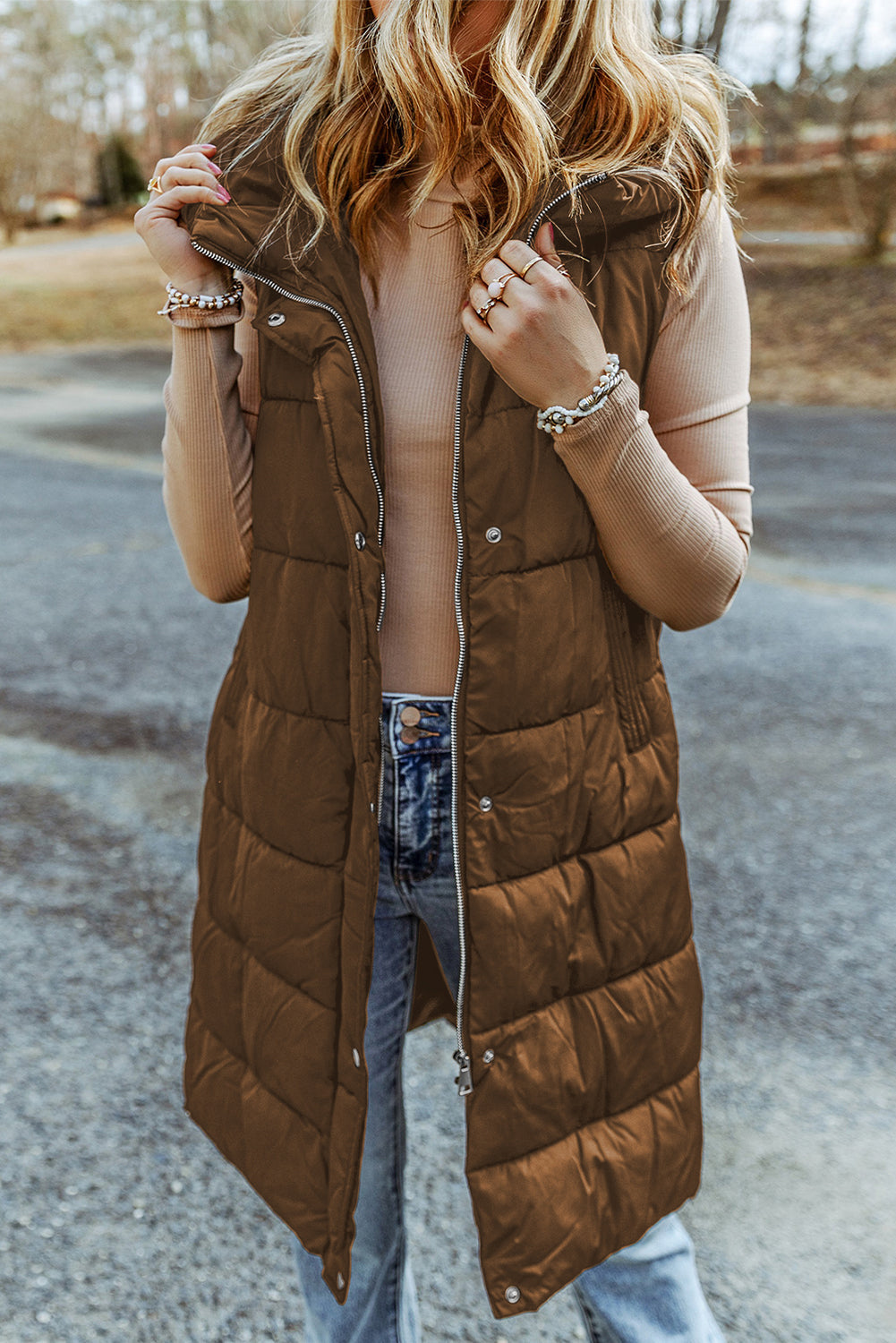 Long manteau sans manches - Tatieonline