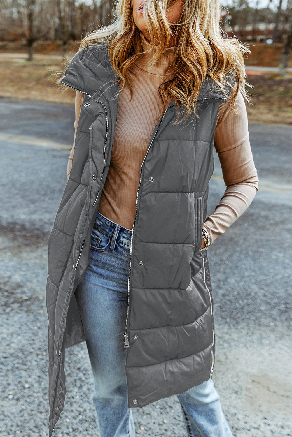 Long manteau sans manches - Tatieonline