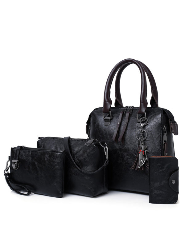 New Fashion Messenger Bag Four-Piece Set Retro Mother-in-Chief Handbag Tatieonline
