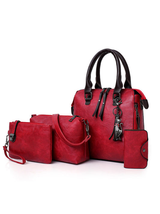 New Fashion Messenger Bag Four-Piece Set Retro Mother-in-Chief Handbag Tatieonline
