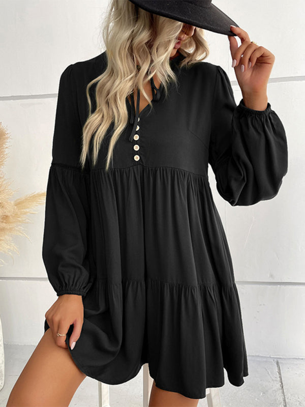 Robe  unie manches longues - Tatieonline