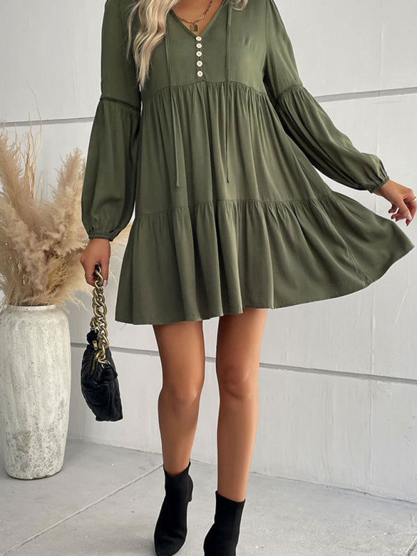 Robe  unie manches longues - Tatieonline