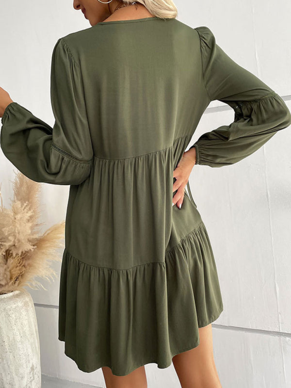 Robe  unie manches longues - Tatieonline