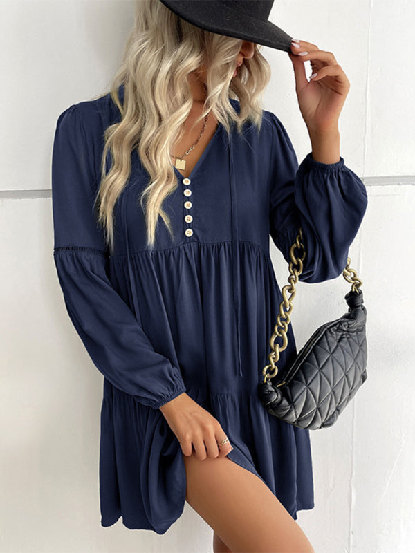 Robe  unie manches longues - Tatieonline