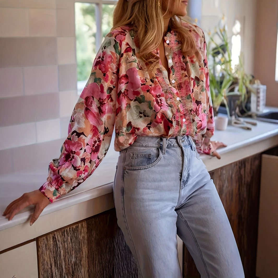 Blouse fleurie - Tatieonline