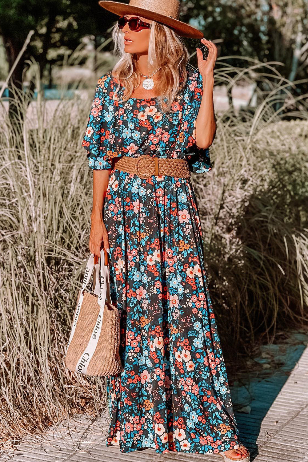 robe boheme bleu