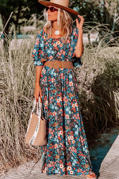 robe boheme bleu