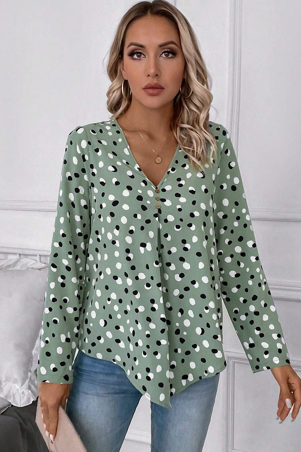 Blouse a pois