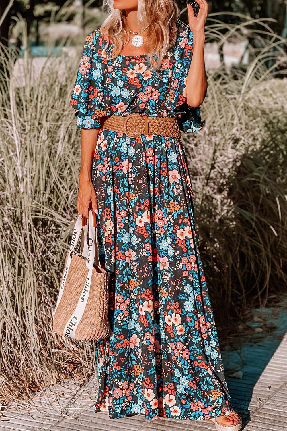 robe boheme bleu