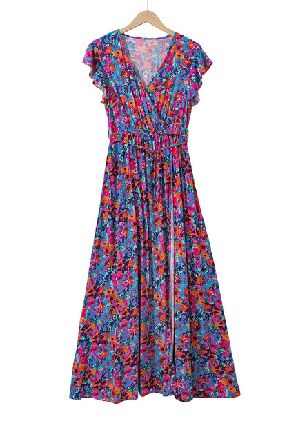 Robe bleu floral