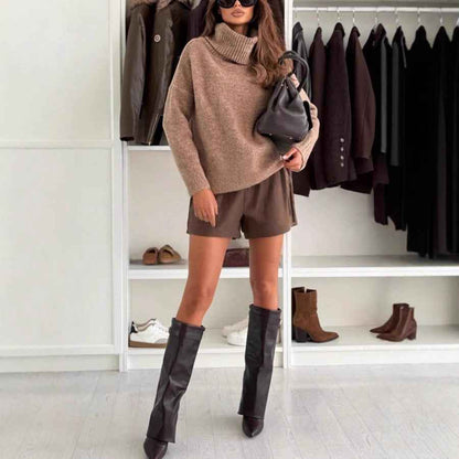 Pull long avec dentelle