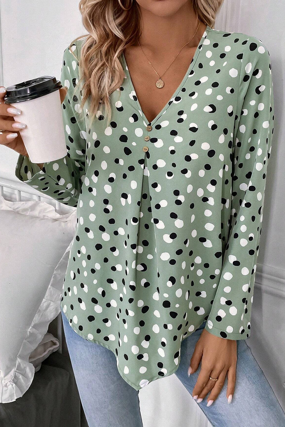 Blouse a pois