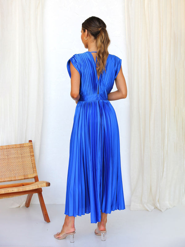 Robe plissée satinée - Tatieonline