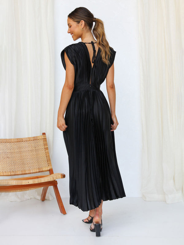 Robe plissée satinée - Tatieonline