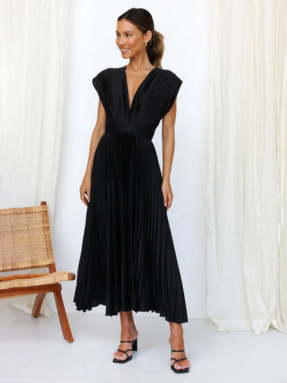Robe plissée satinée - Tatieonline