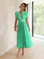 Robe plissée satinée - Tatieonline
