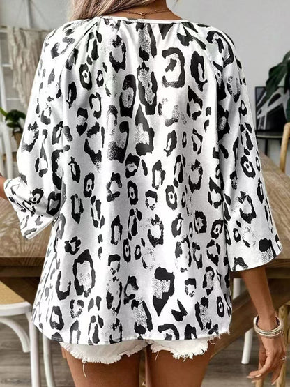 Blouse 3/4 leopard