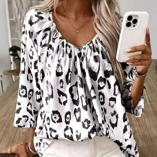 Blouse 3/4 leopard