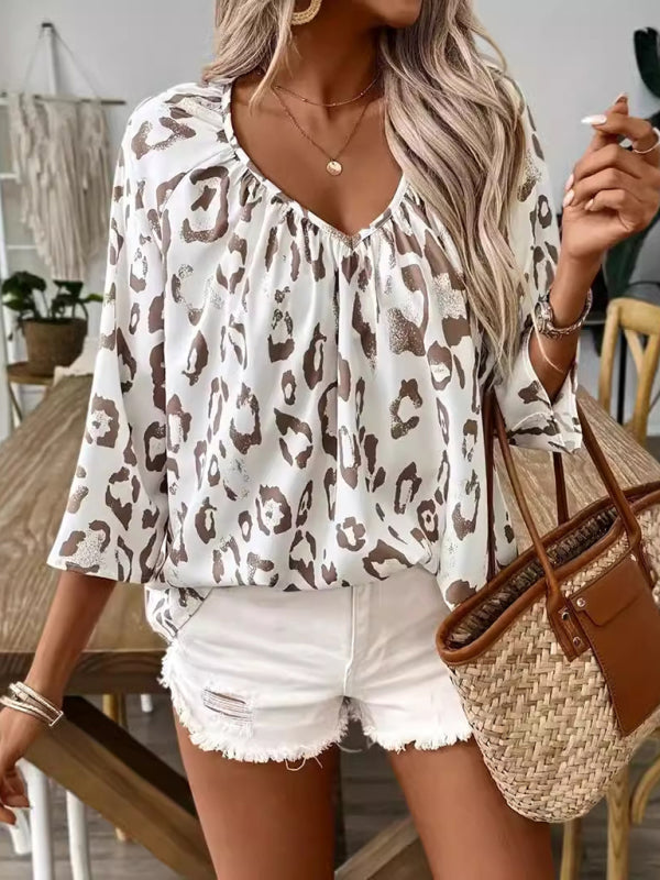 Blouse 3/4 leopard