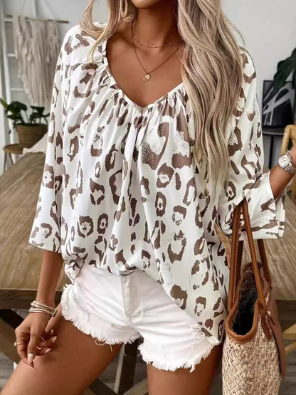 Blouse 3/4 leopard