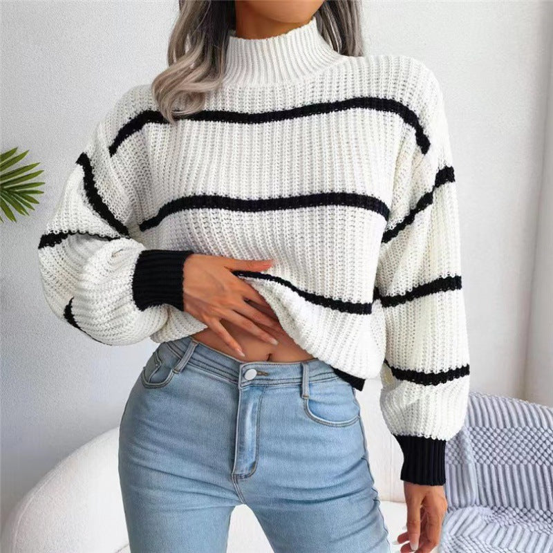 Pull court col roulé - Tatieonline